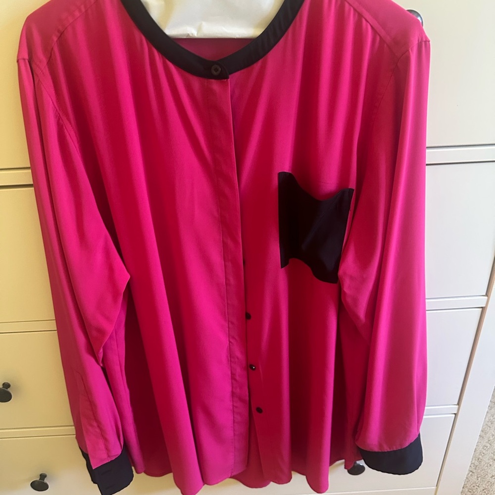 Calvin Klein Pink and Black Blouse